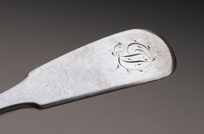 Indian Colonial Silver Dessert spoon set (6)